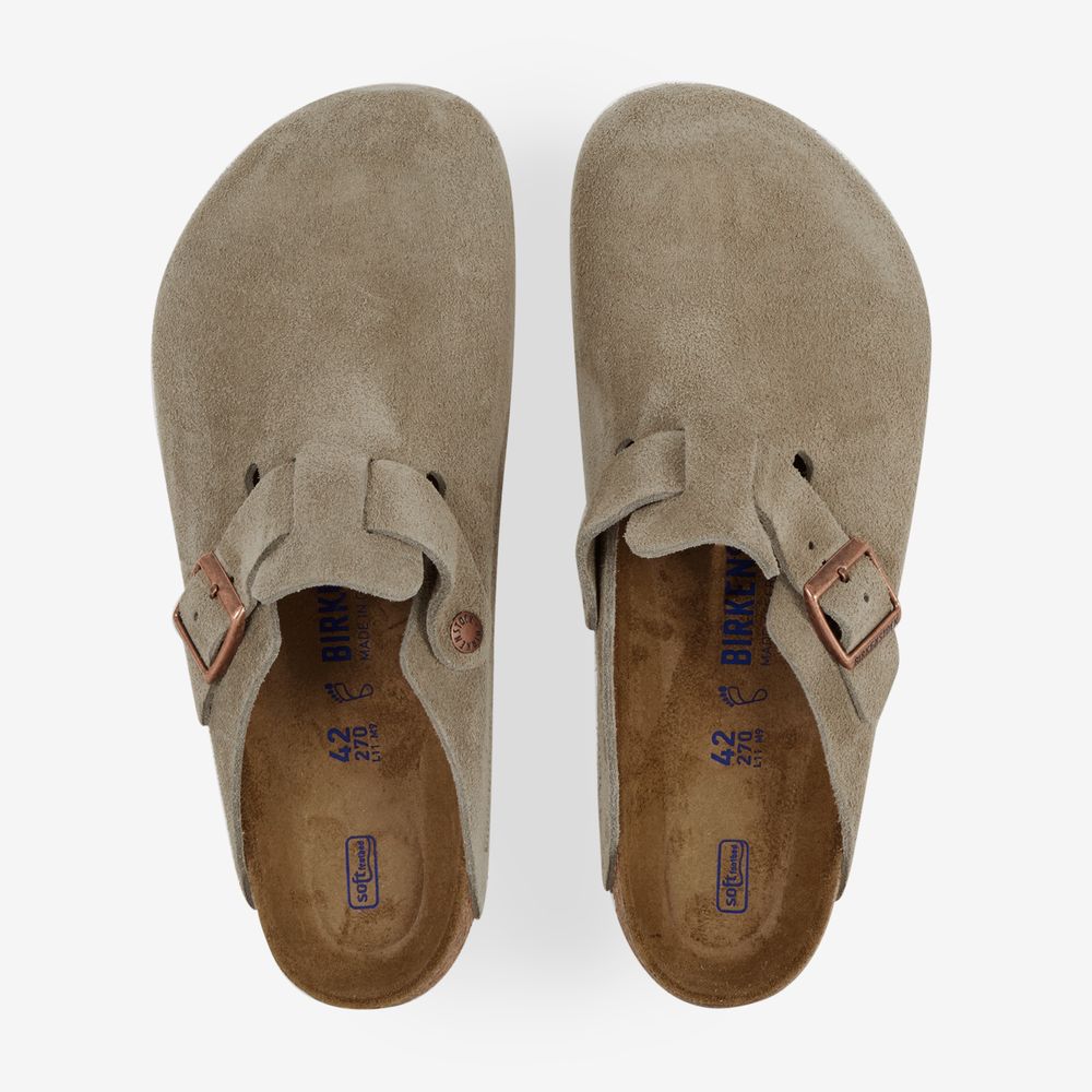 Birkenstock Boston Suede Taupe - Taupe