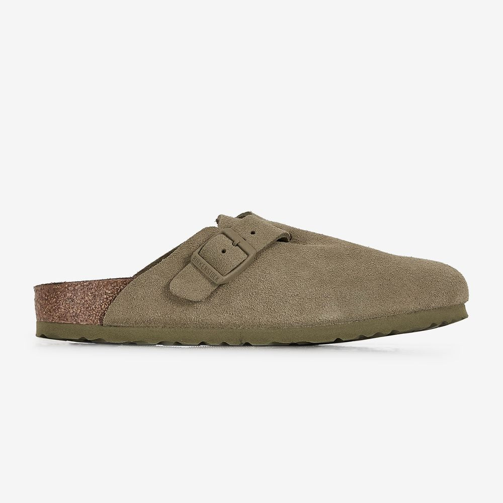 Birkenstock Boston Suede Faded Khaki - Kaki
