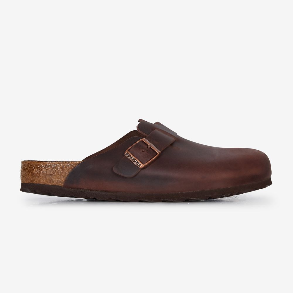 Birkenstock Boston Leather Habana - Marron