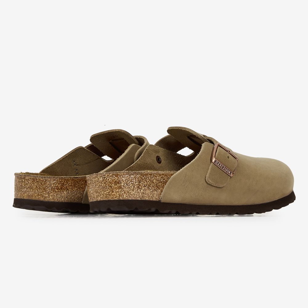 Birkenstock Boston Leather Tabacco Brown - Gris