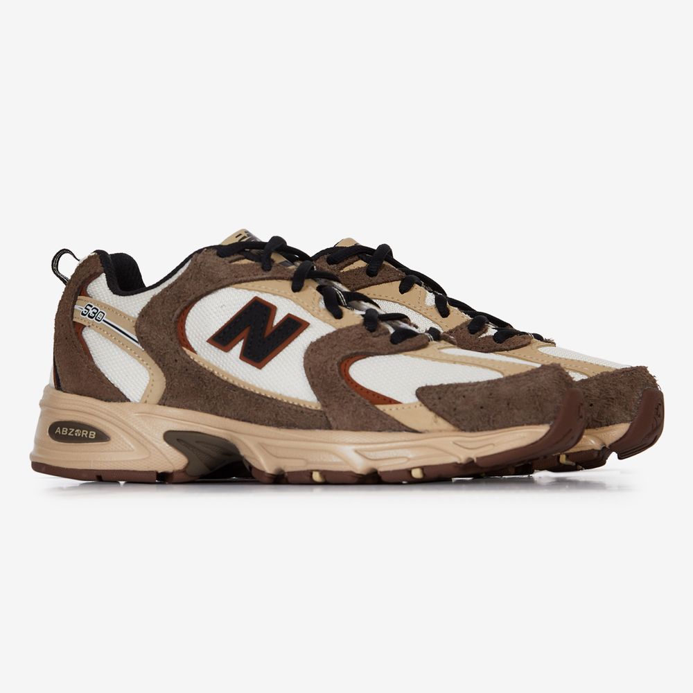 New Balance 530 Suede - Blanc/marron