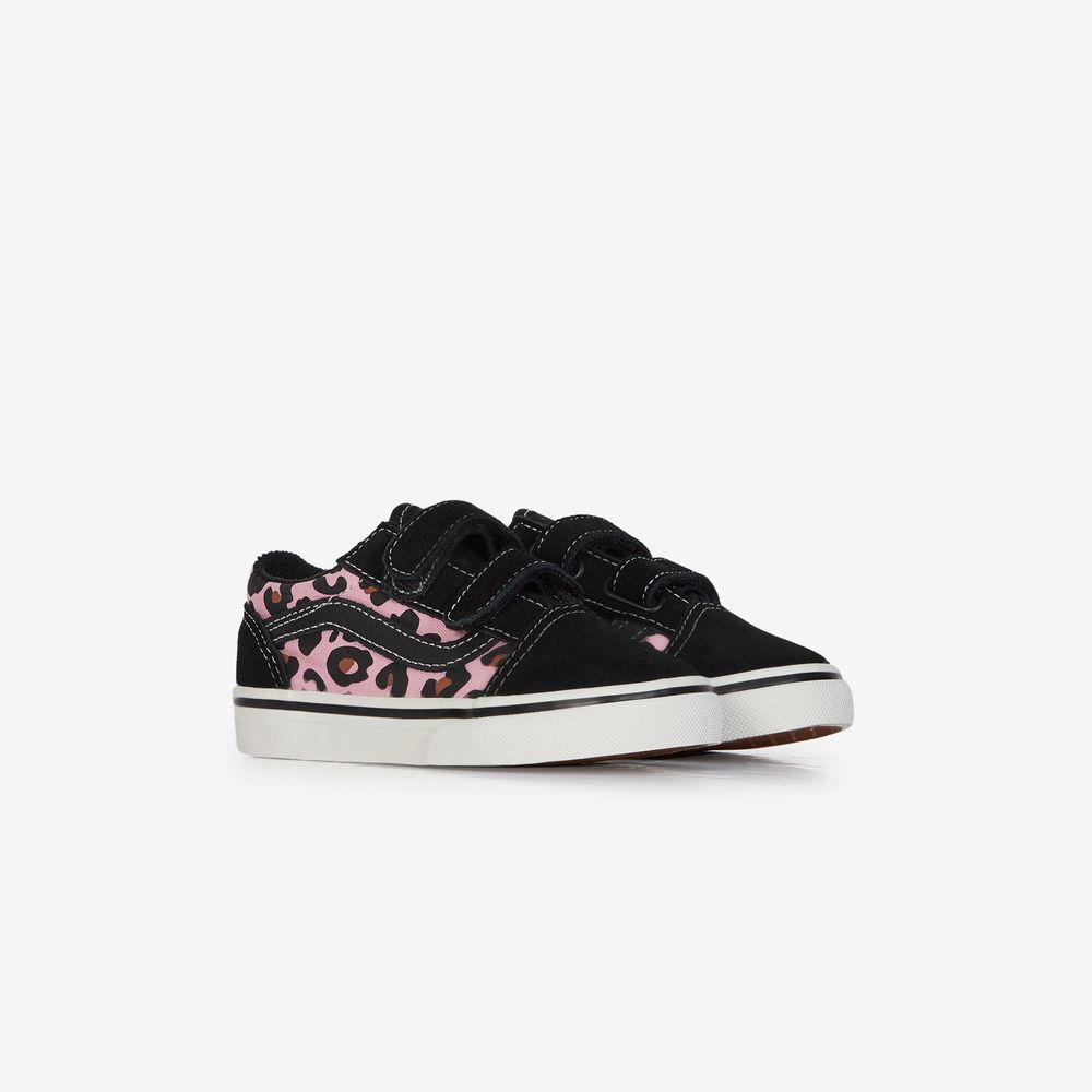 Vans Old Skool V Leopard - Noir/rose