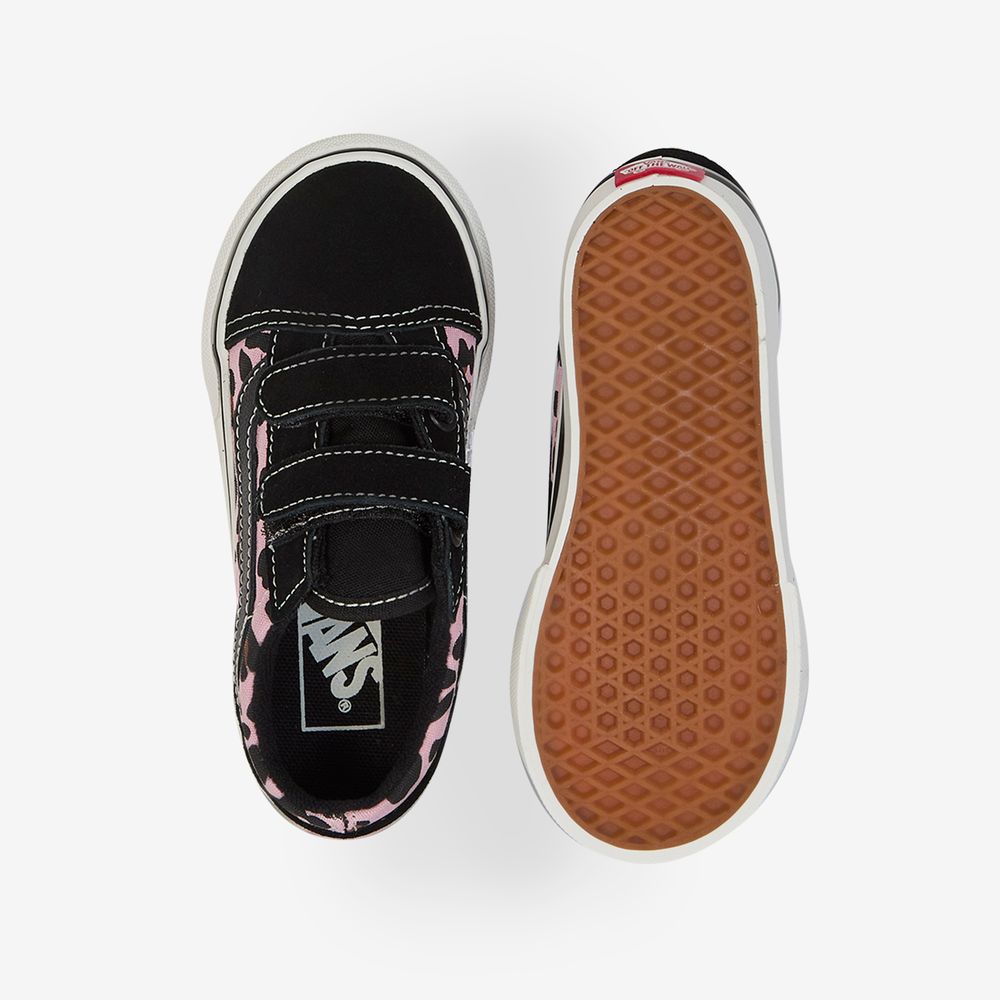 Vans Old Skool V Leopard - Noir/rose