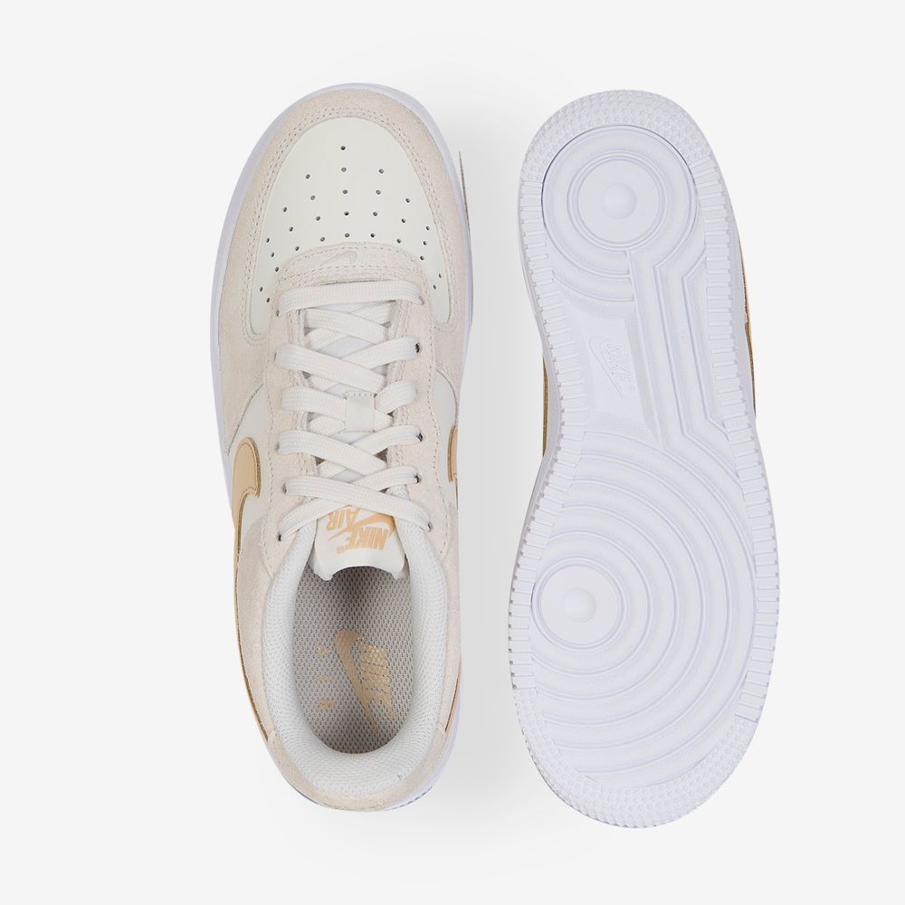 Nike Air Force 1 Low Suede - Beige/blanc