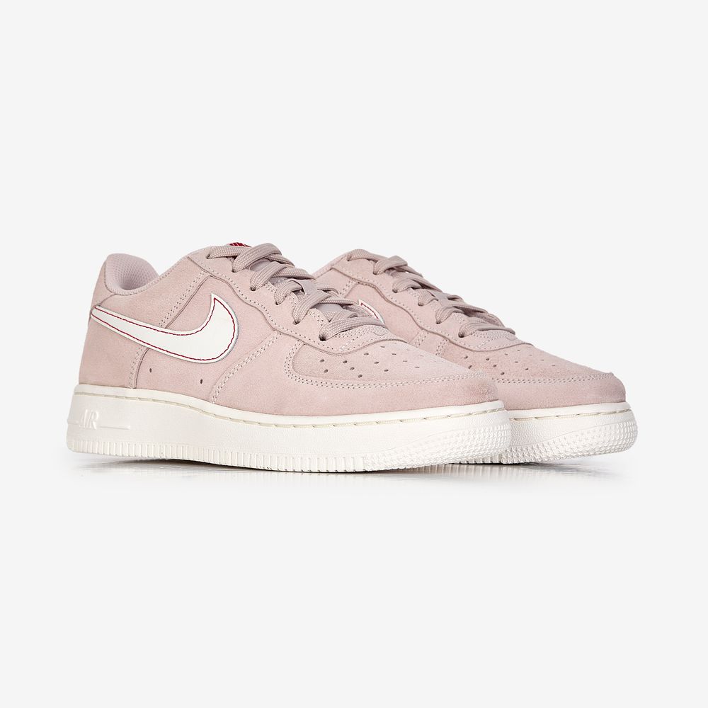 Nike Air Force 1 Low Suede - Rose/blanc