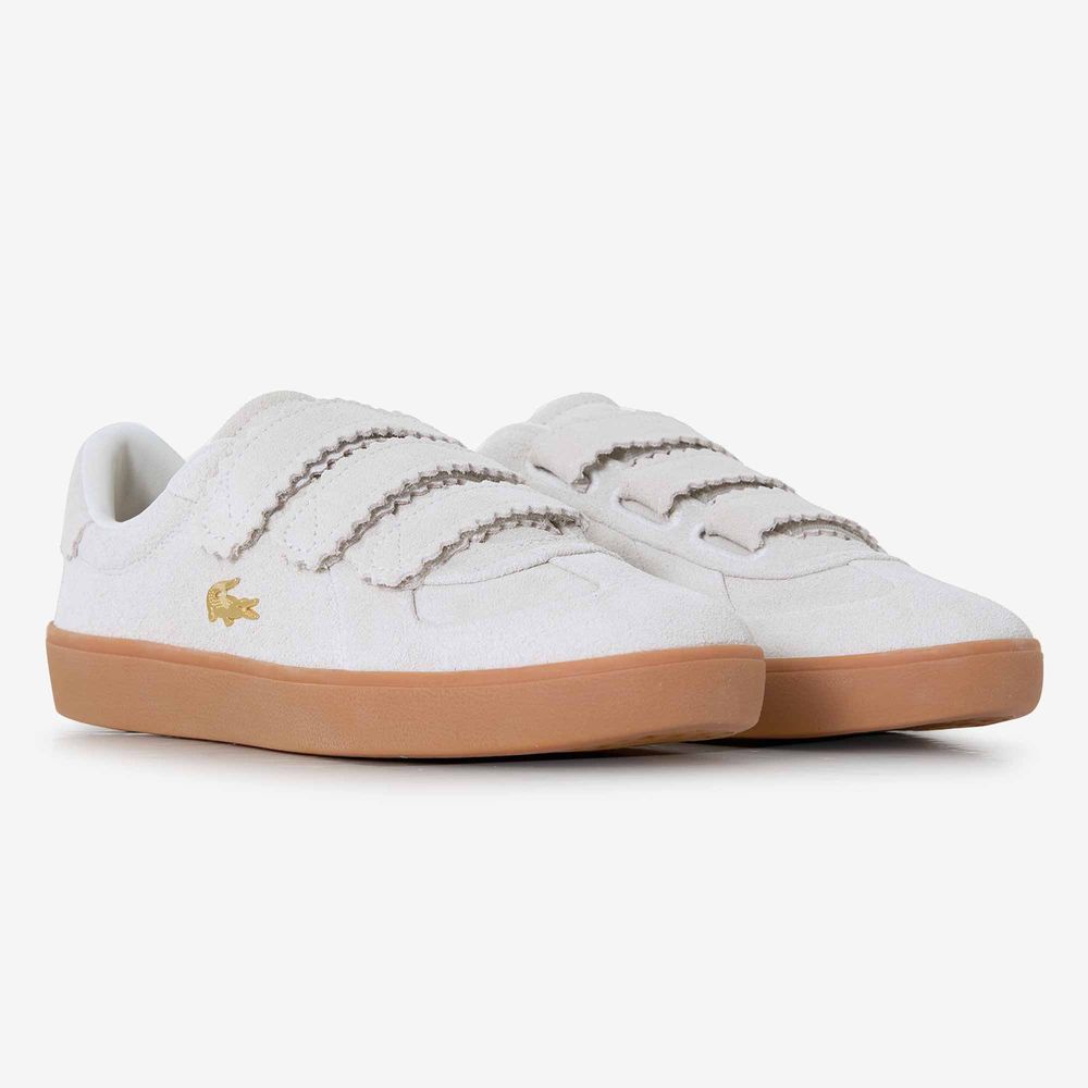 Lacoste Baseshot Strap Suede - Beige