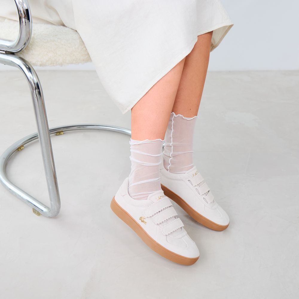 Lacoste Baseshot Strap Suede - Beige