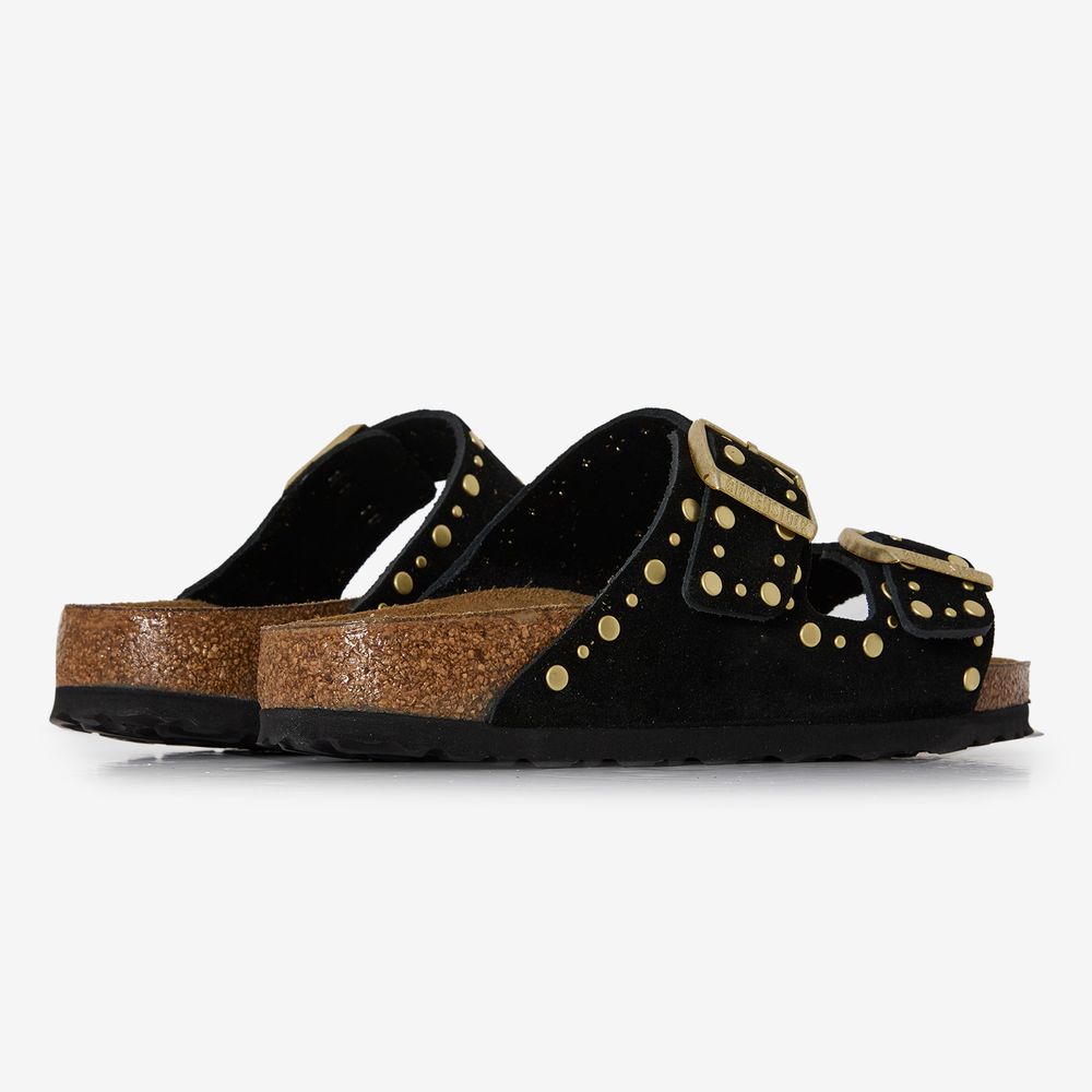 Birkenstock Arizona Suede Rivet - Noir