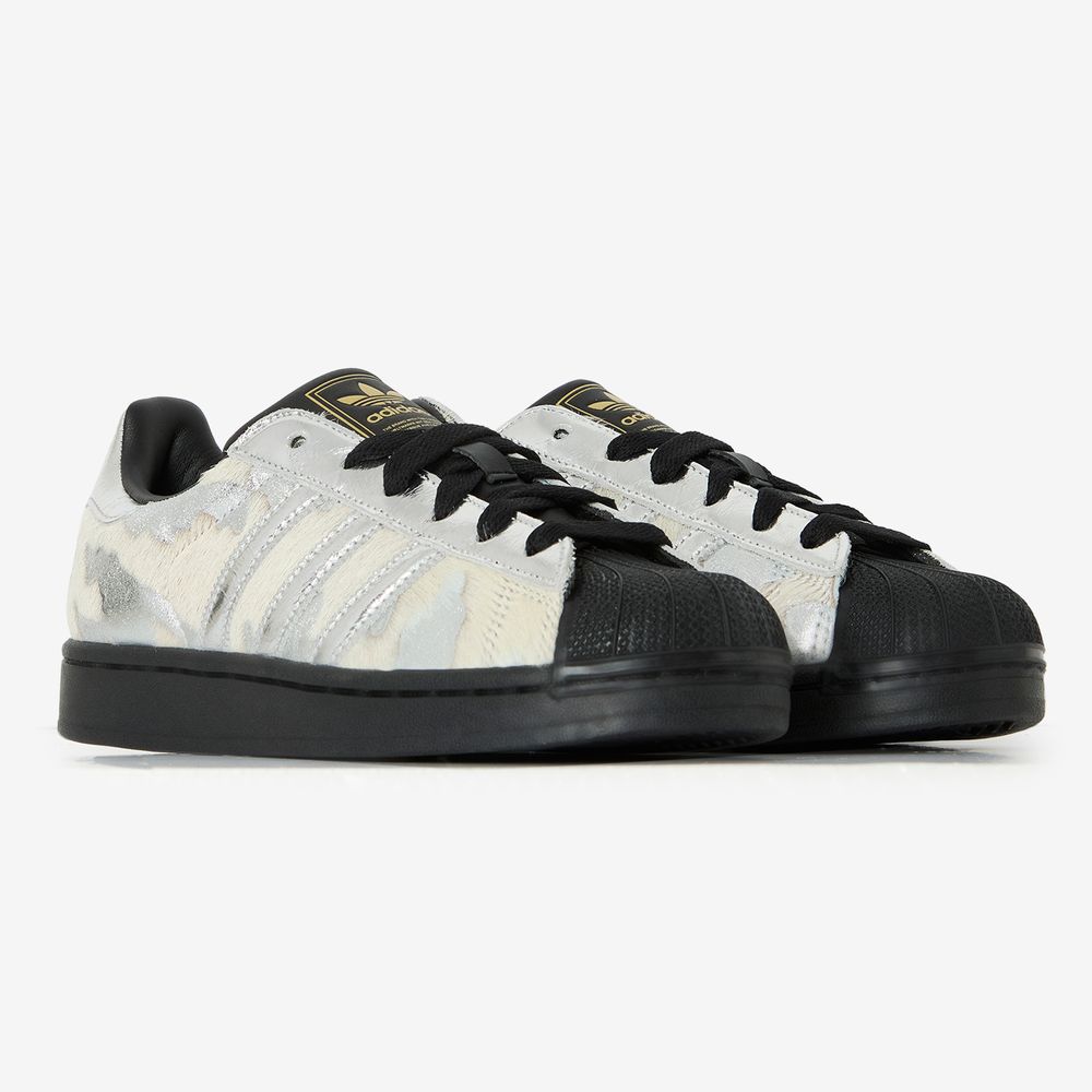 Adidas Originals Superstar II Metallic Pony Hair - Beige/argent