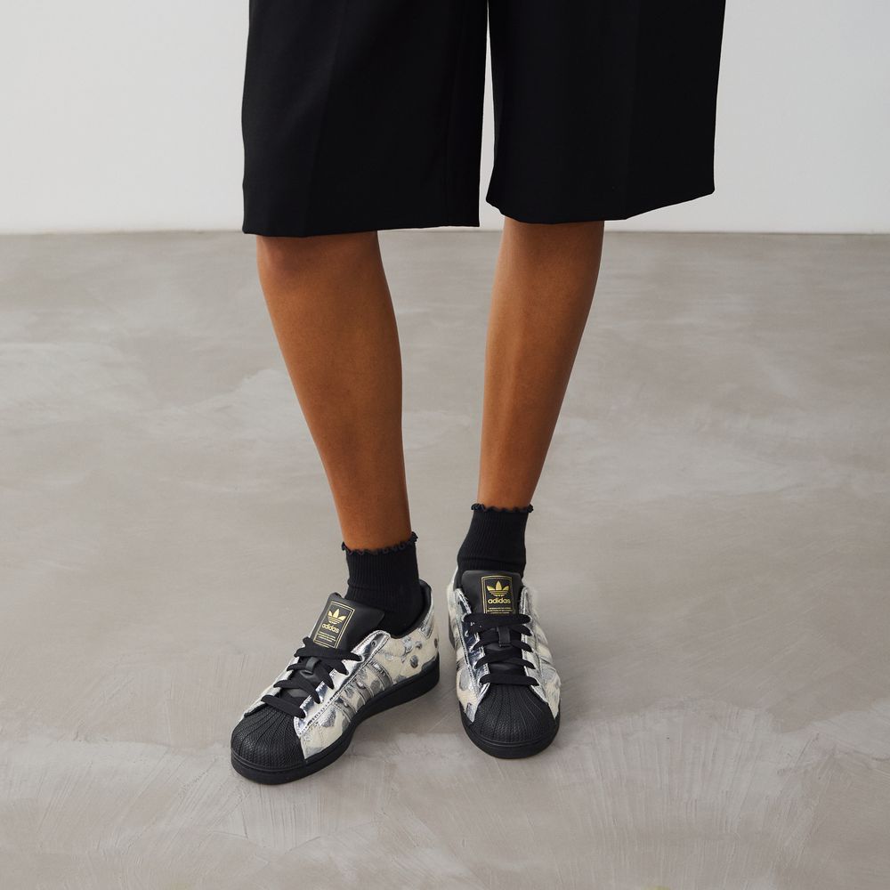 Adidas Originals Superstar II Metallic Pony Hair - Beige/argent
