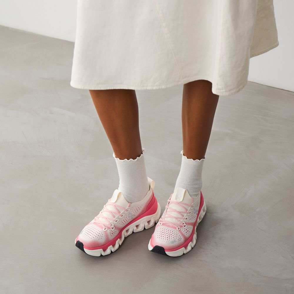 On Running Cloud X Tempo - Blanc/rose