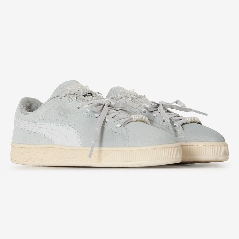 Puma Suede Bloom - Gris/beige