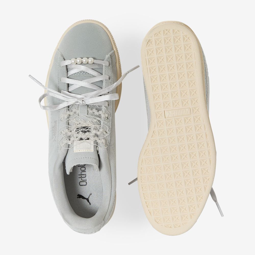 Puma Suede Bloom - Gris/beige