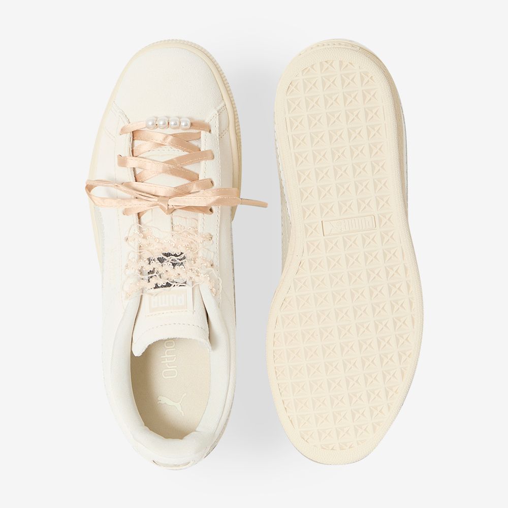 Puma Suede Bloom - Beige/blanc