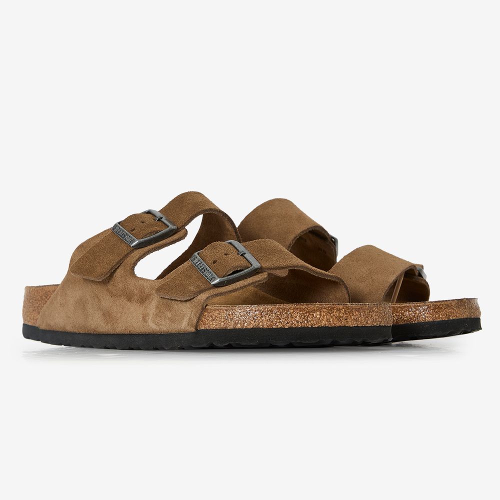 Birkenstock Arizona Suede Dark Tea - Marron
