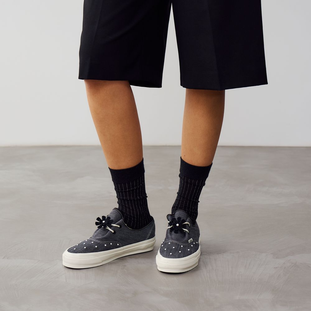 Vans Lx Authentic Ease Flower - Noir/blanc
