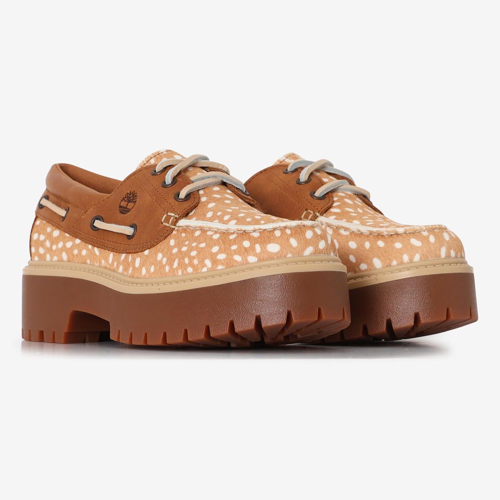 Timberland Stone Street Boat Shoe Fawn - Miel/blanc