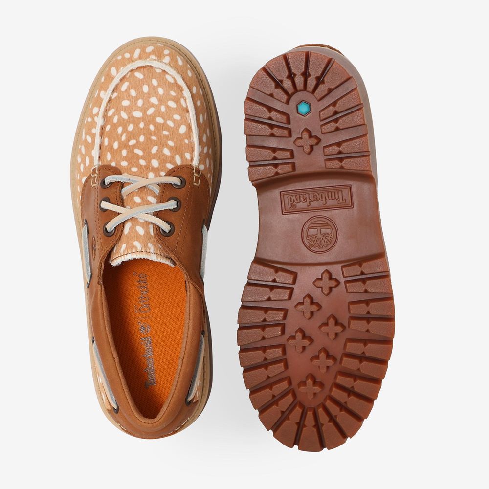 Timberland Stone Street Boat Shoe Fawn - Miel/blanc