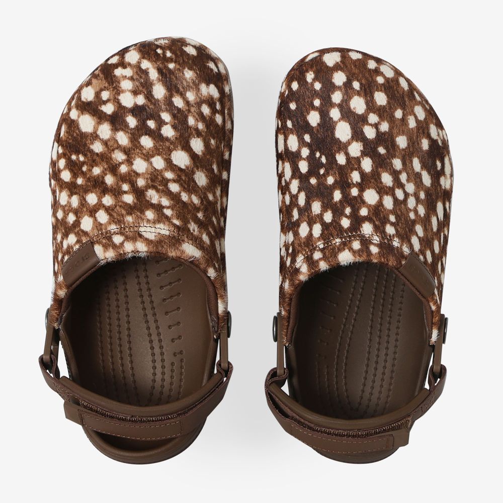 Crocs Classic Crafted Clog Pony Hair - Marron/blanc