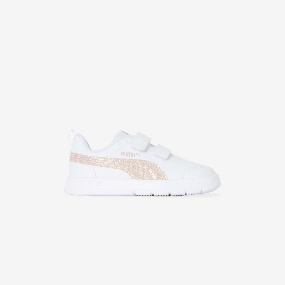 Puma Courtflex V3 Cf Glitter - Blanc/rose