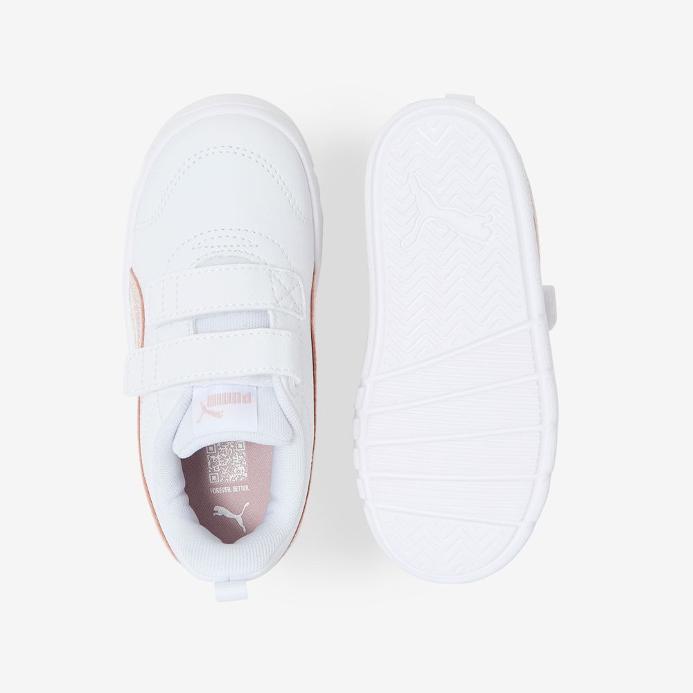 Puma Courtflex V3 Cf Glitter - Blanc/rose
