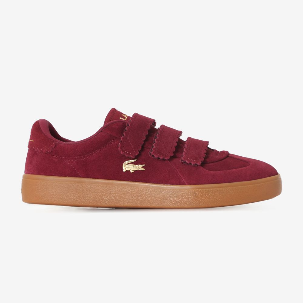 Lacoste Baseshot Strap Suede - Bordeaux