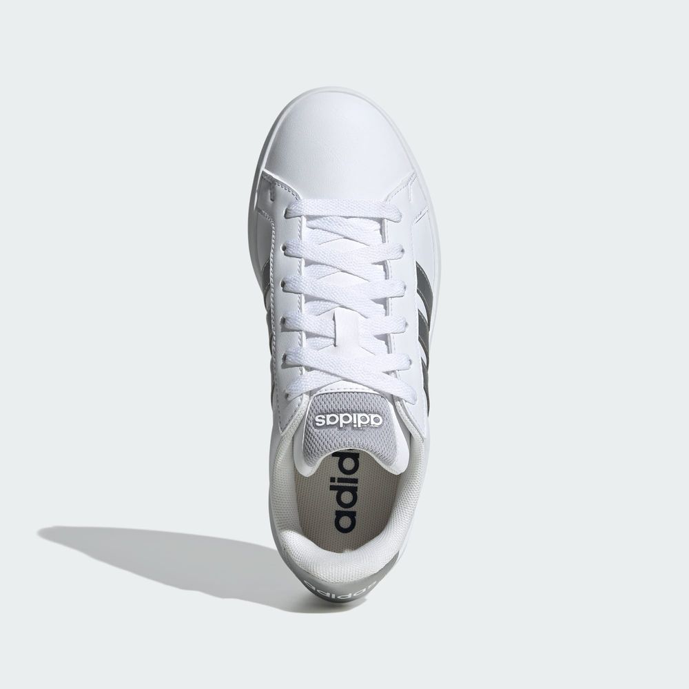 Adidas Sportswear Chaussure Grand Court 3.0 Junior - Cloud White / Silver Metallic / Silver Metallic