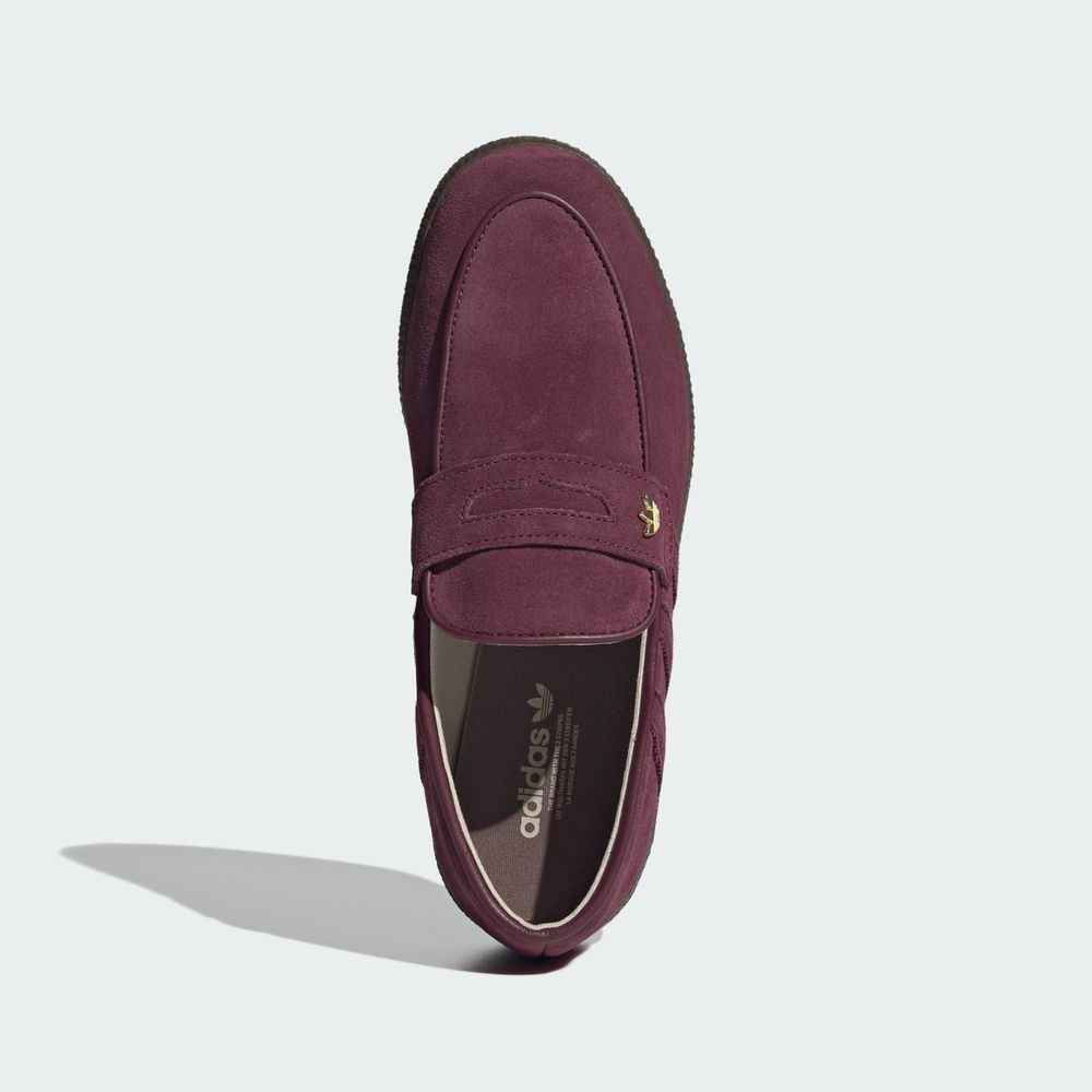 Adidas Originals Chaussure De Handball Spezial Loafer - Maroon / Maroon / Gum
