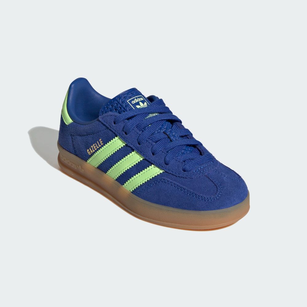 Adidas Originals Chaussure Gazelle Indoor - Royal Blue / Green Spark / Gold Metallic