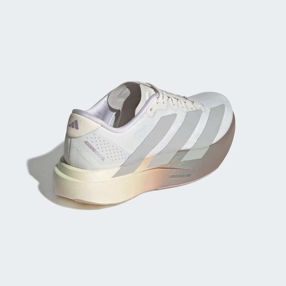 Adidas Performance Chaussure Adizero Evo Sl - Crystal White / Grey Two / Matt Purple Met.