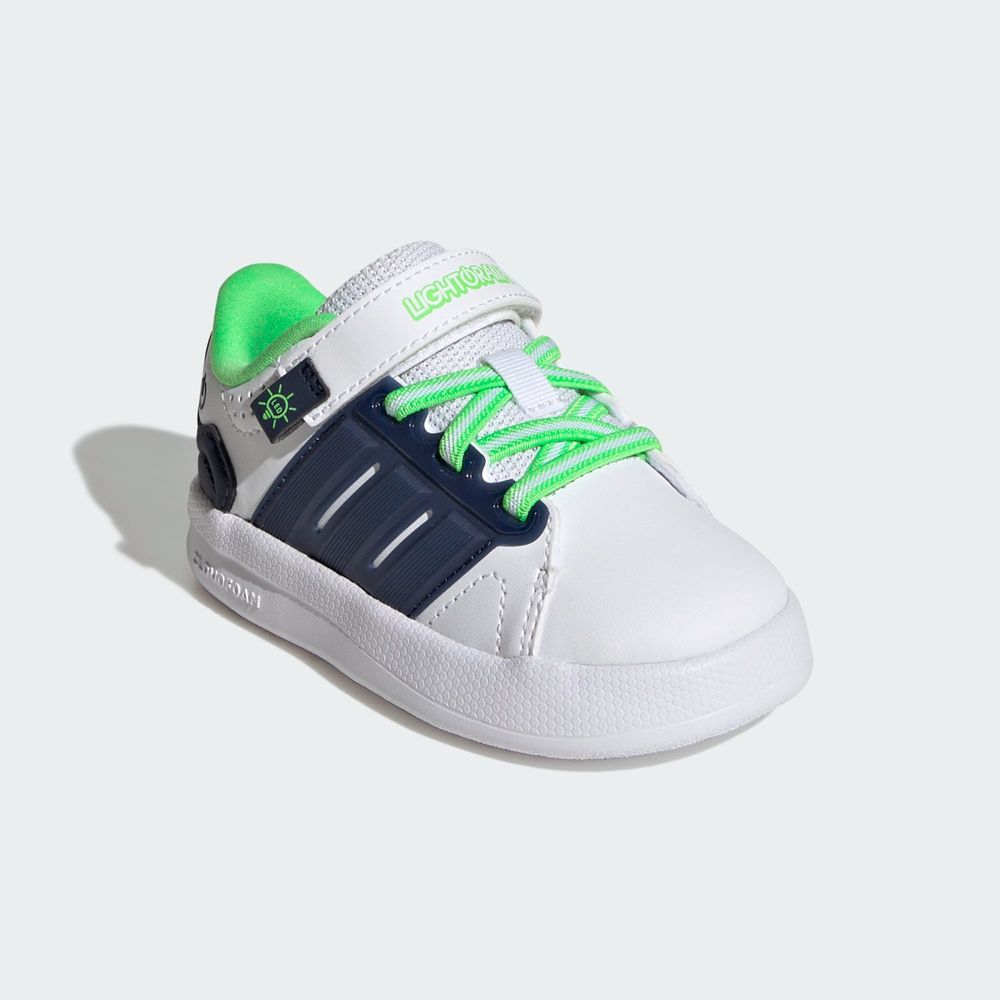 Adidas Sportswear Chaussure Lightorama Court Bébés - Cloud White / Night Indigo / Screaming Green