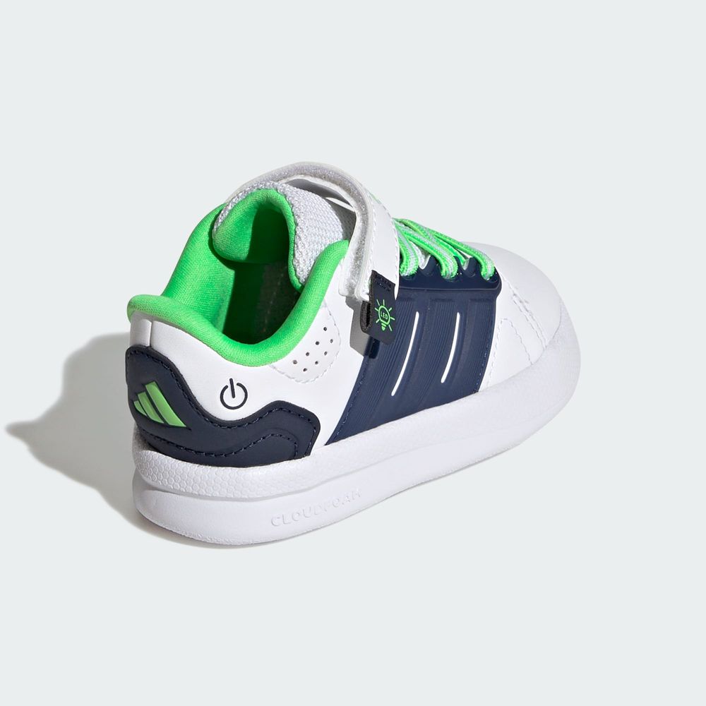 Adidas Sportswear Chaussure Lightorama Court Bébés - Cloud White / Night Indigo / Screaming Green