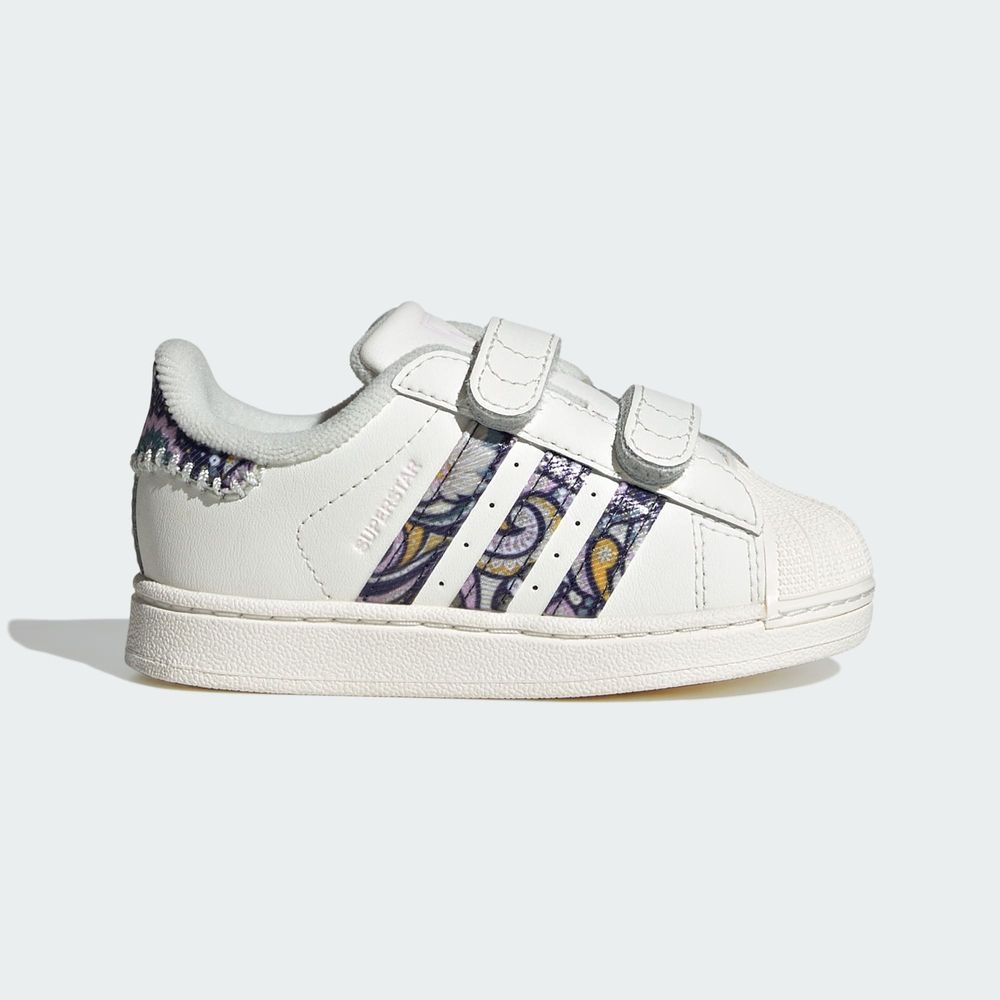 Adidas Originals Chaussure Fermeture Confortable Superstar II Adidas Liberty London - Core White / Orchid Fusion / Gum