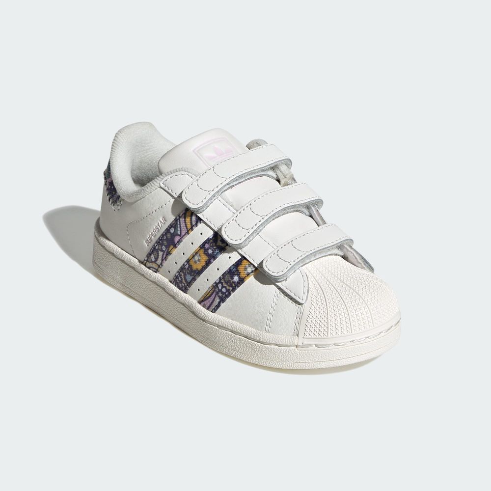 Adidas Originals Chaussure Fermeture Confortable Adidas Superstar II Adidas Liberty London - Core White / Orchid Fusion / Gum