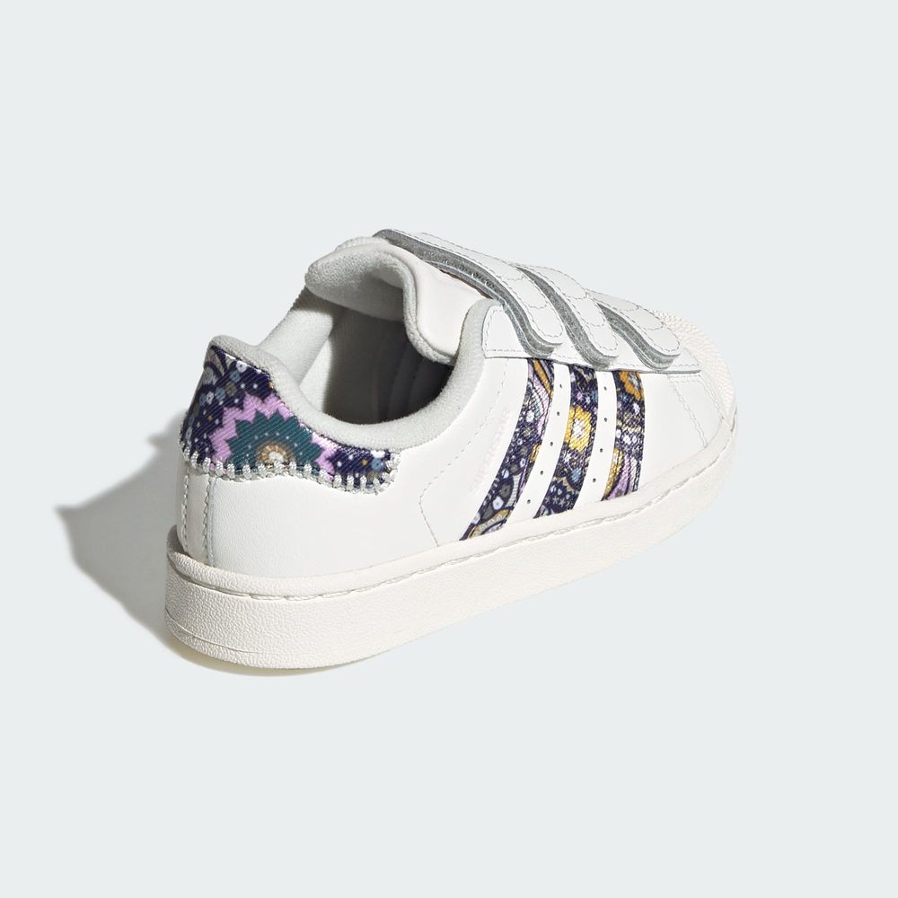 Adidas Originals Chaussure Fermeture Confortable Adidas Superstar II Adidas Liberty London - Core White / Orchid Fusion / Gum