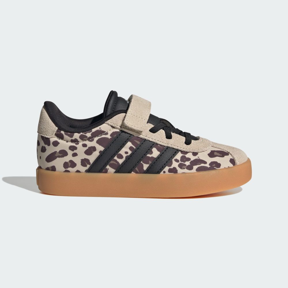 Adidas Sportswear Chaussure Vl Court 3.0 Enfants - Crystal Linen / Core Black / Khaki Six