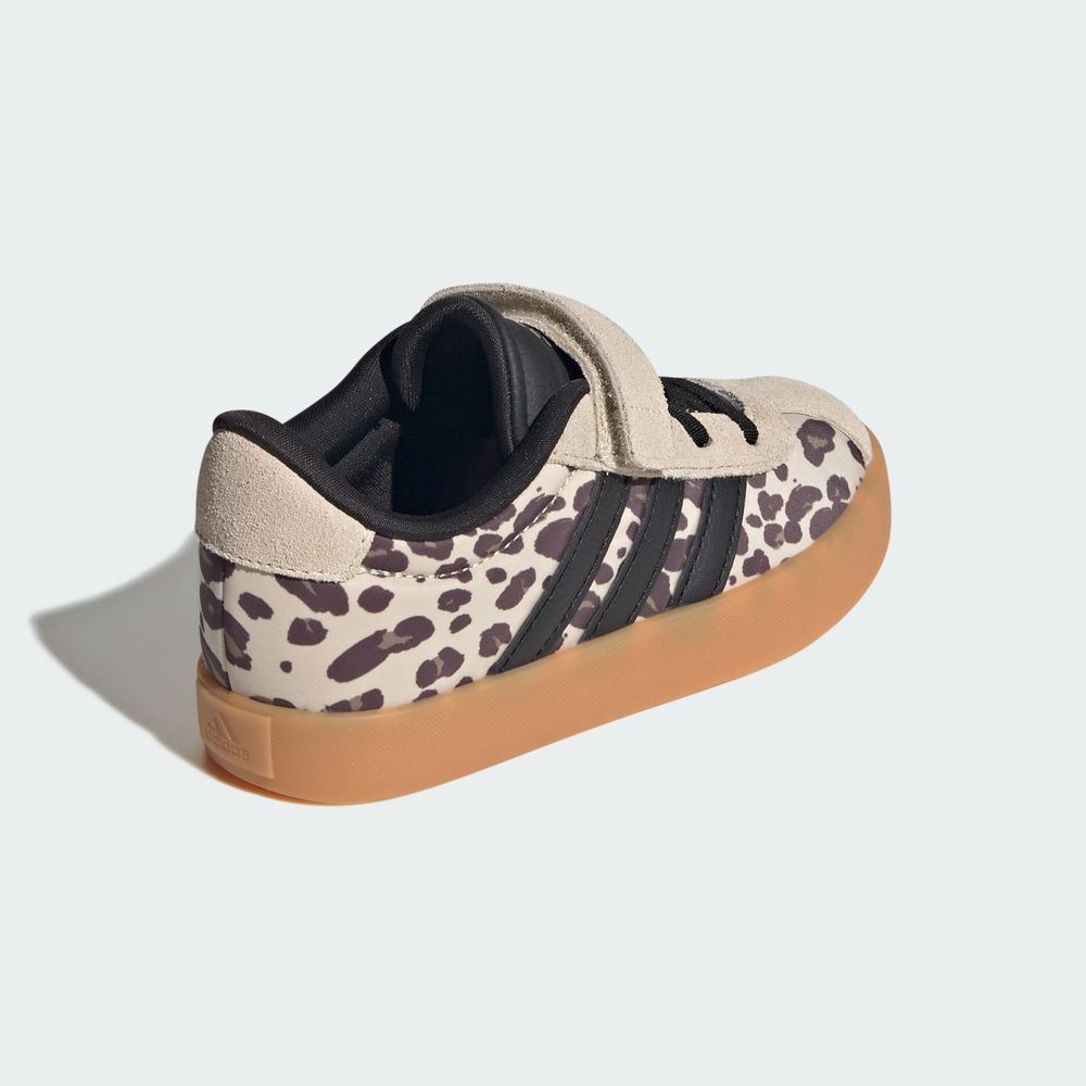 Adidas Sportswear Chaussure Vl Court 3.0 Enfants - Crystal Linen / Core Black / Khaki Six
