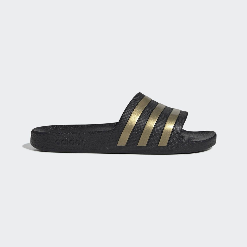 Adidas Sportswear Claquette Adilette Aqua - Core Black / Gold Metallic / Core Black