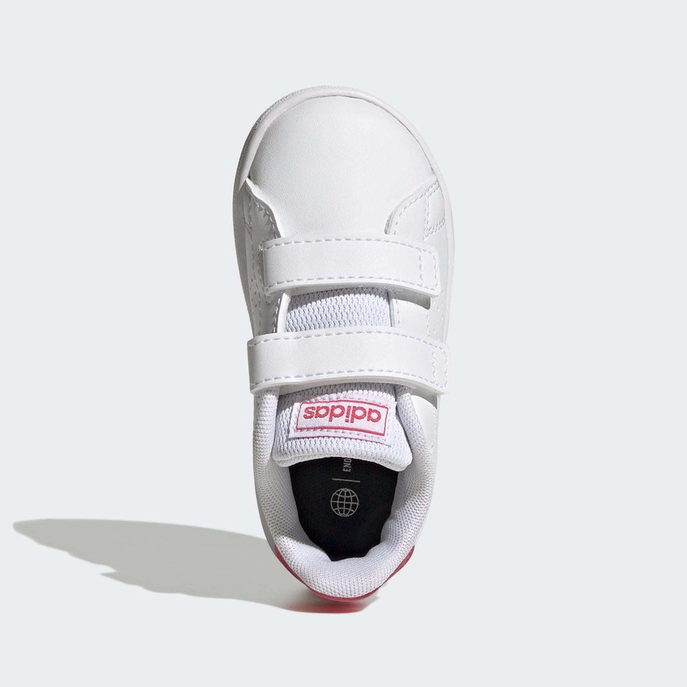 Adidas Sportswear Chaussure À Double Bande Auto-Agrippante Advantage Lifestyle Court - Cloud White / Real Pink / Core Black