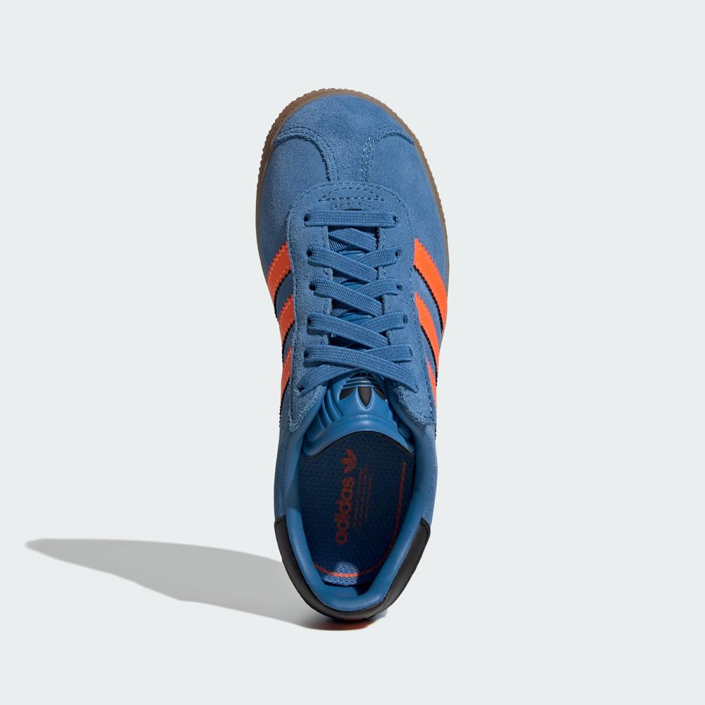 Adidas Originals Chaussure Lacets Élastiques Gazelle Comfort Closure Enfants - Focus Blue / Solar Orange / Core Black