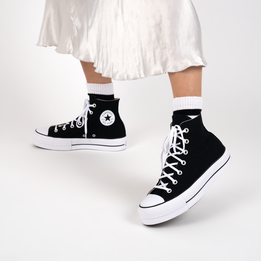 Converse Chuck Taylor Lift Hi - Noir/blanc