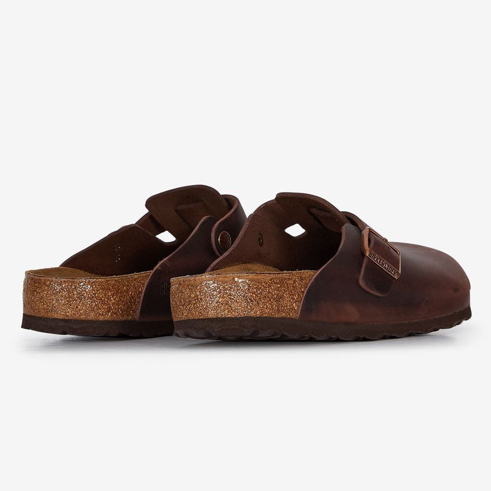 Birkenstock Boston Leather Habana - Marron