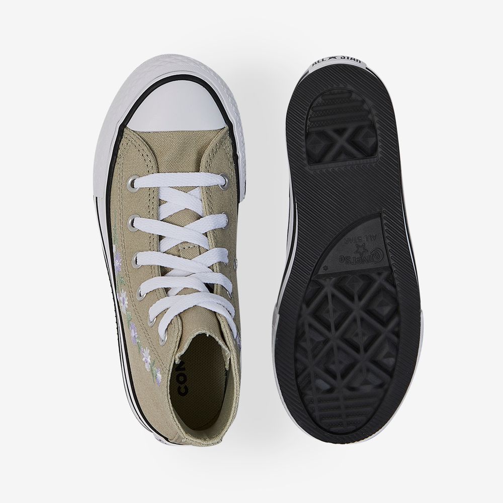 Converse Chuck Taylor Eva Lift Hi Floral - Kaki/blanc