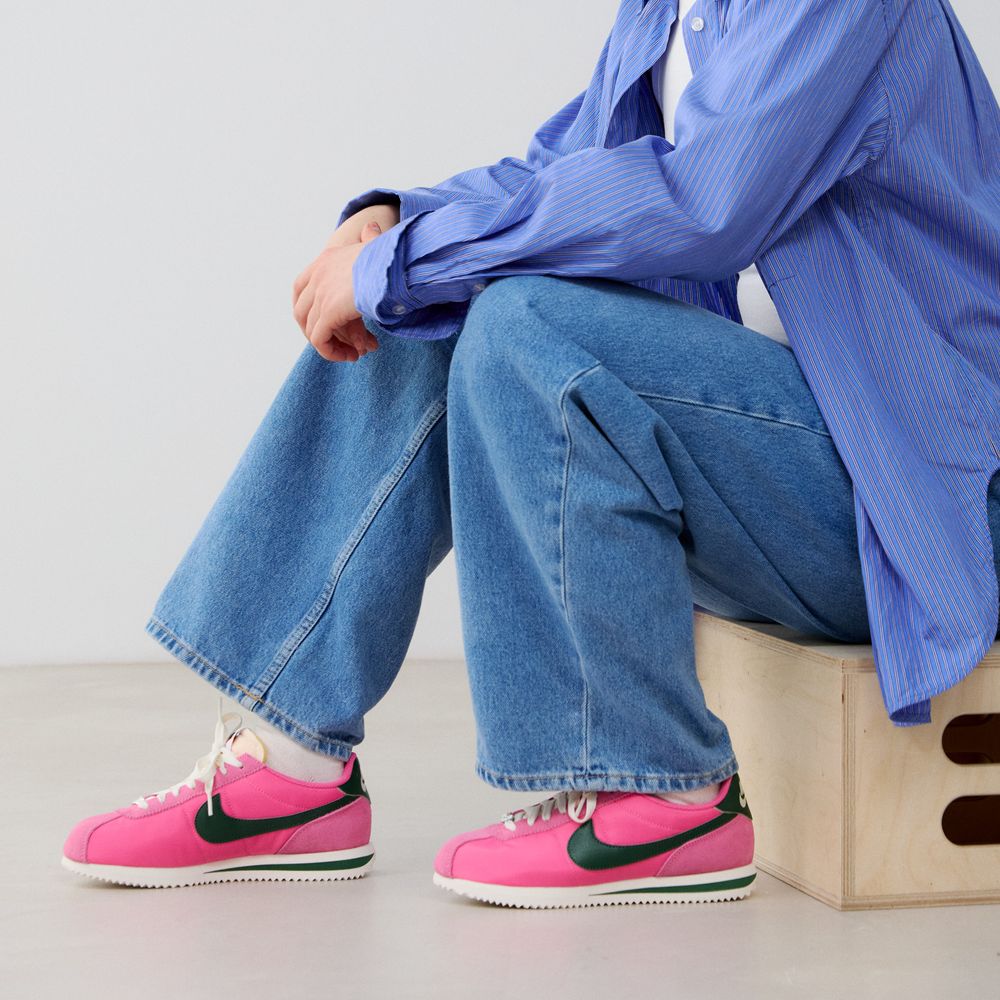 Nike Cortez Nylon - Rose/vert
