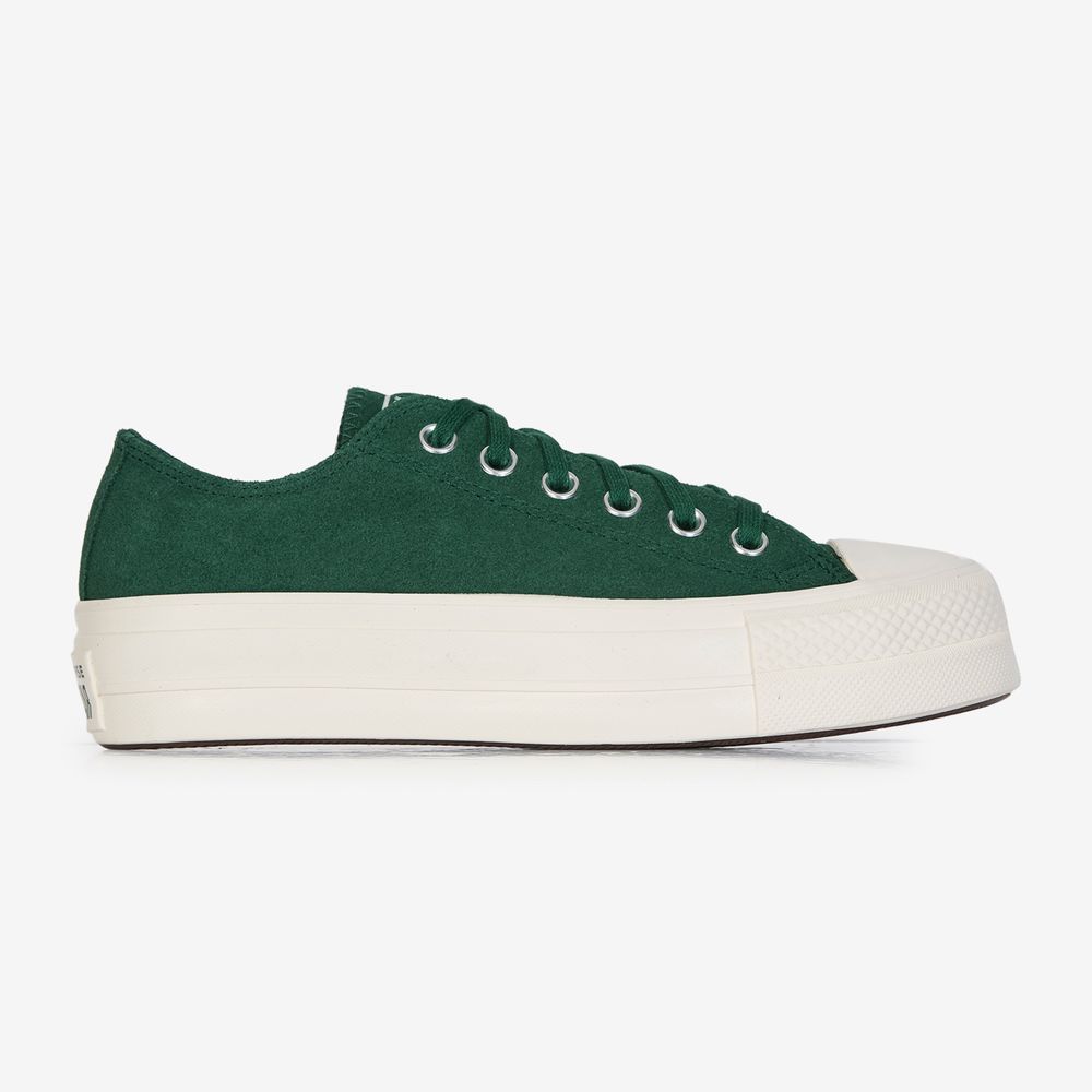 Converse Chuck Taylor Lift Ox Suede - Vert
