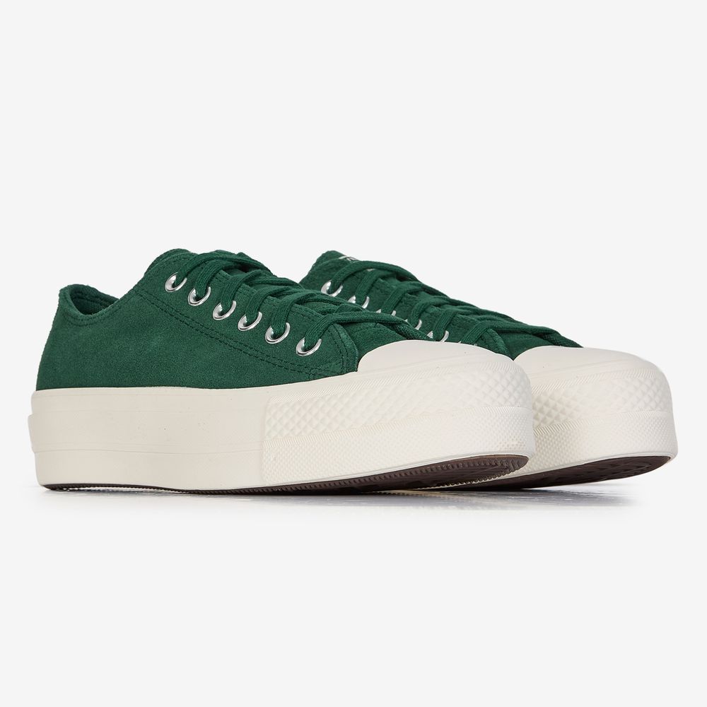 Converse Chuck Taylor Lift Ox Suede - Vert