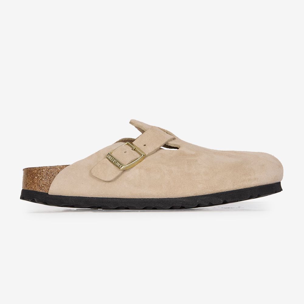Birkenstock Boston Suede Sandcastle - Beige