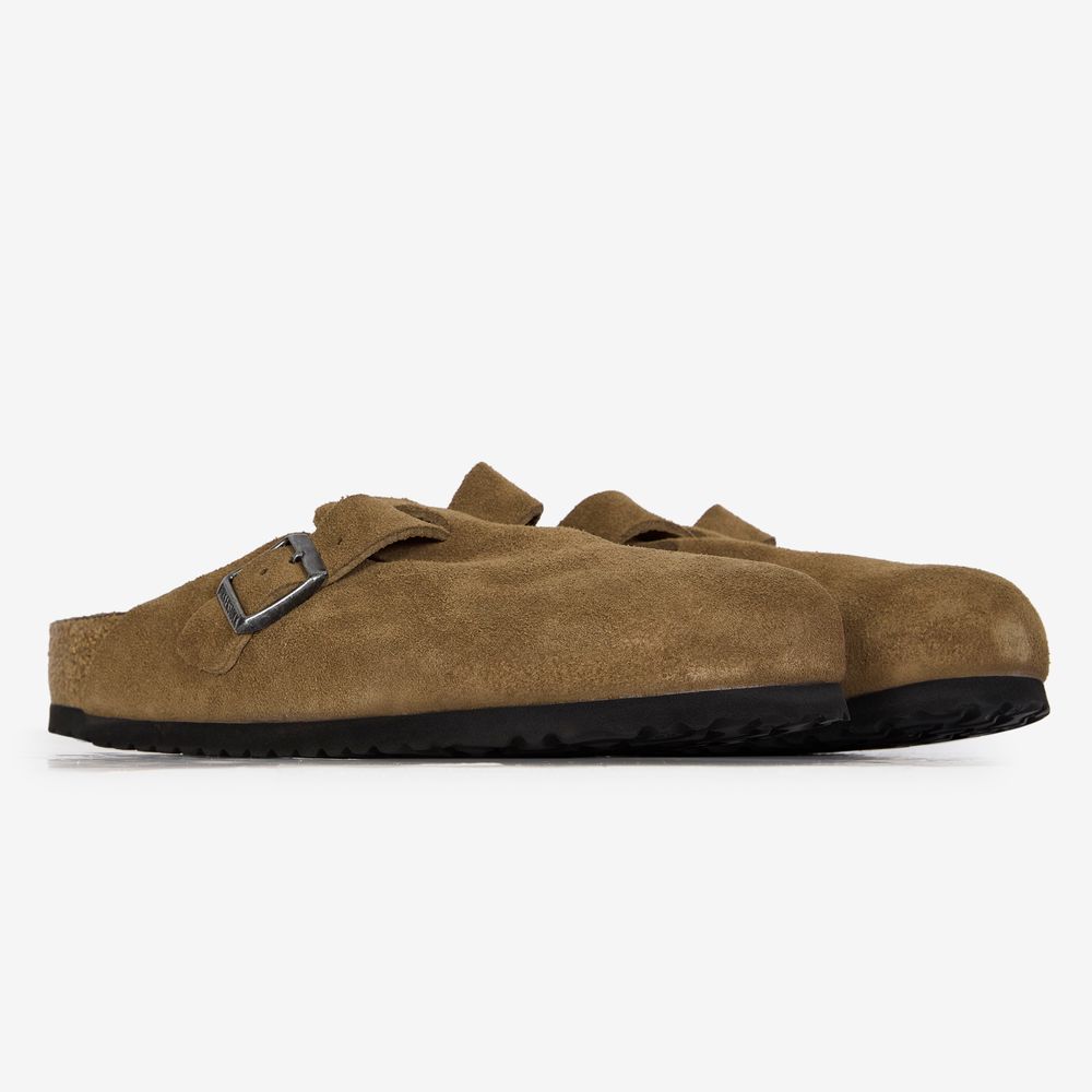 Birkenstock Boston Suede Dark Tea - Marron