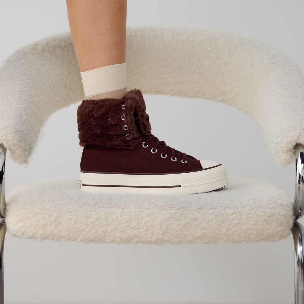 Converse Chuck Taylor Fold-Over Lift - Marron
