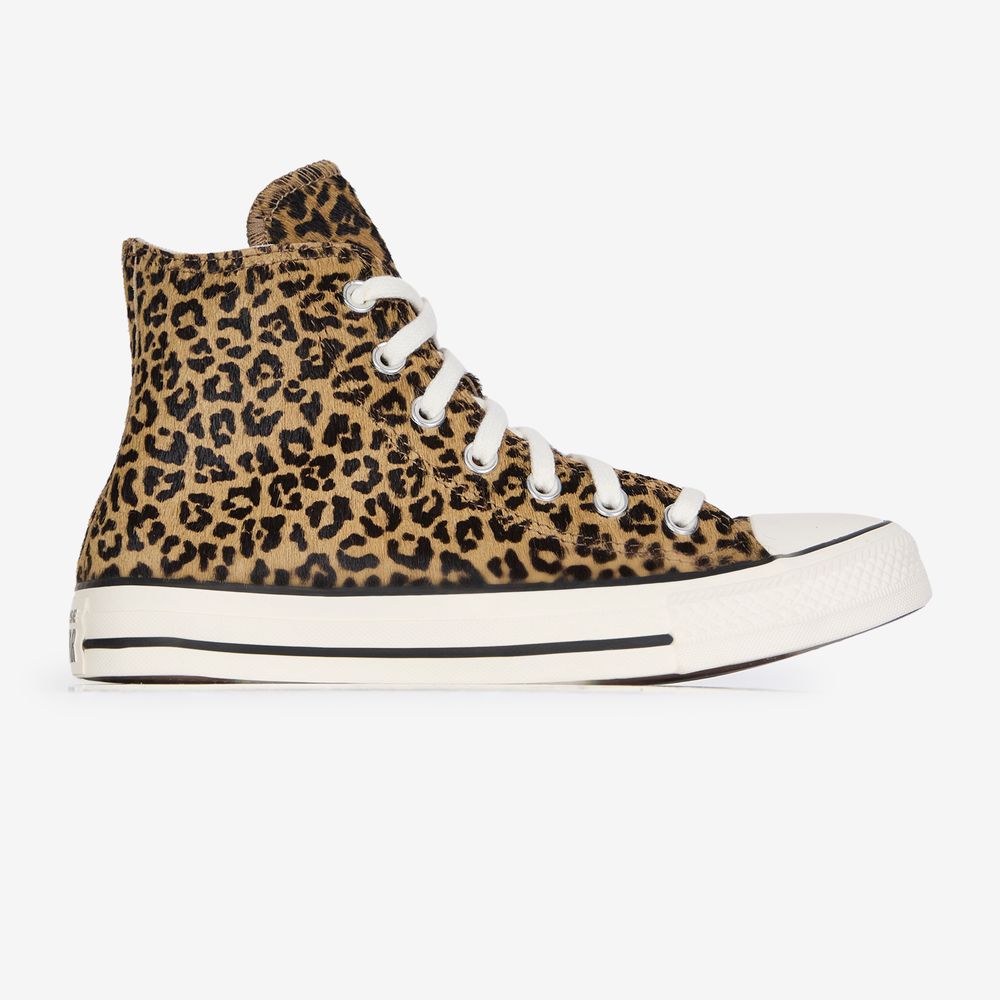Converse CTAS Hi Pony Hair Leopard - Marron/noir